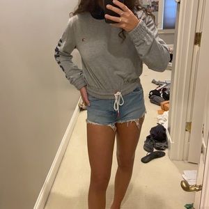 Tommy Hilfiger cinched waist cropped hoodie